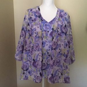 SAG HARBOR Blouse EUC blouse w/ attached o…